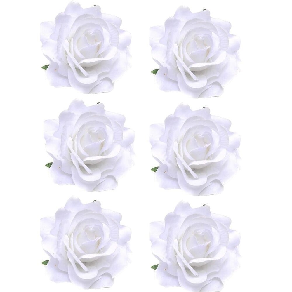 Women's Vintage Rose Hairpin Hair Clip Brooch Set 6Pcs Elegant Party Accessory